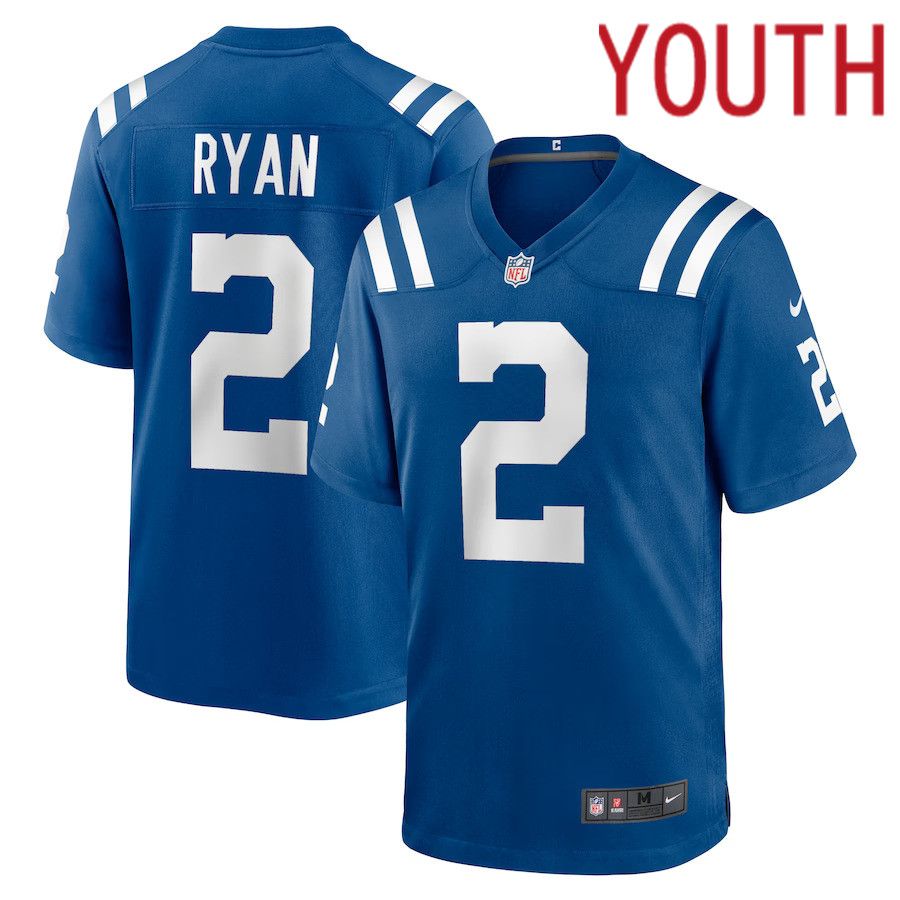 Youth Indianapolis Colts 2 Matt Ryan Nike Royal Game NFL Jersey